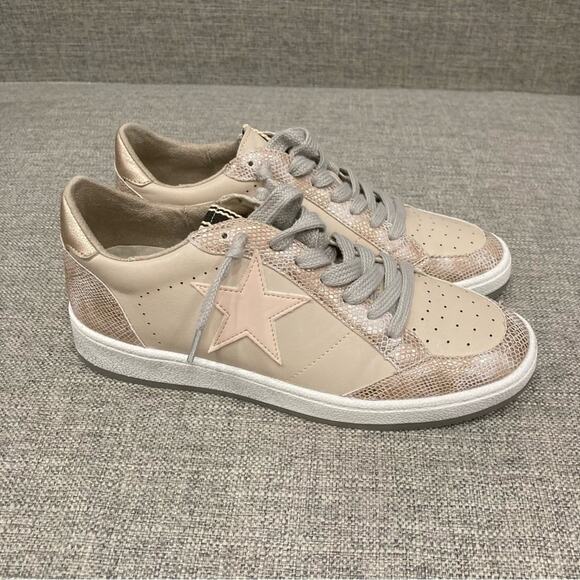 NEW Shu Shop Paz Women’s Sneakers in Gold Snake New in Box size 8 - Picture 1 of 5